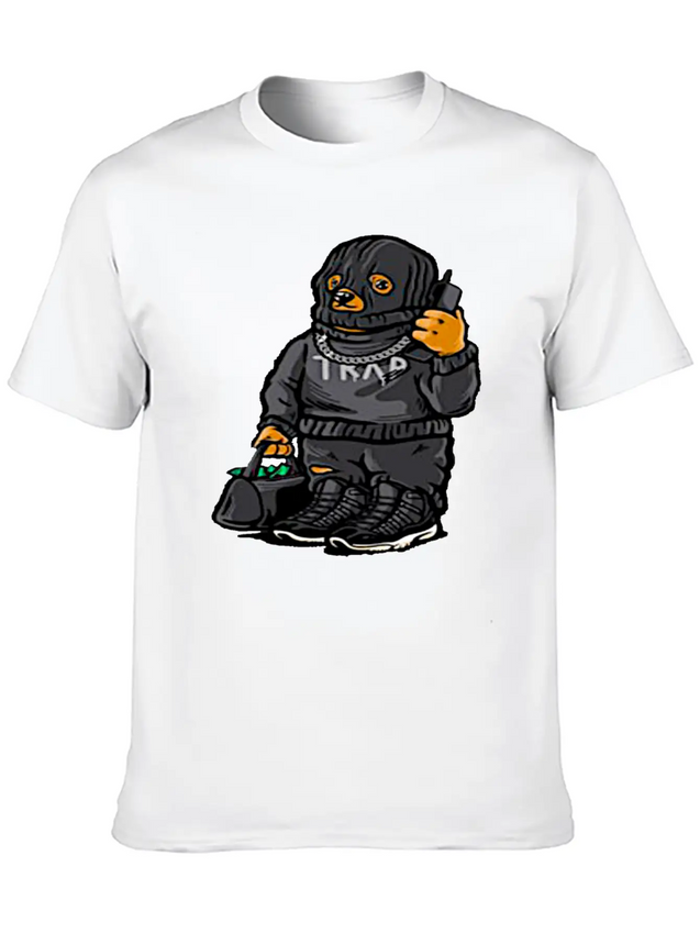 Jubilee Bear Lightweight Cotton T-Shirt – Daily Comfort Graphic Shirt