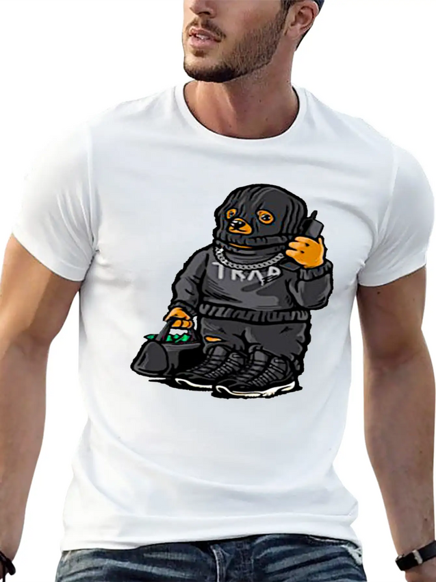 Jubilee Bear Lightweight Cotton T-Shirt – Daily Comfort Graphic Shirt