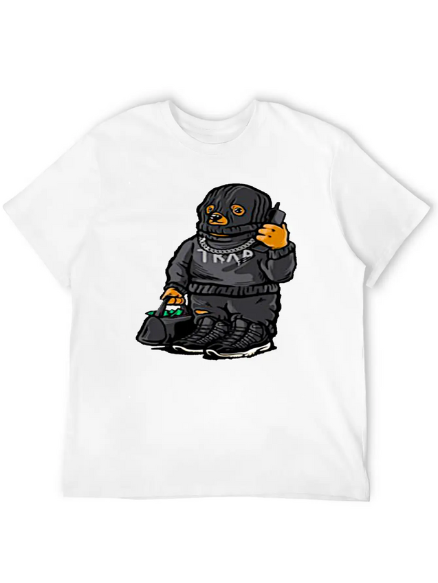 Jubilee Bear Lightweight Cotton T-Shirt – Daily Comfort Graphic Shirt