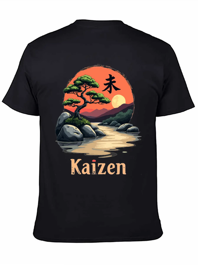 Kaizen Continuous Improvement Lightweight Cotton T-Shirt – Daily Comfort Graphic Shirt