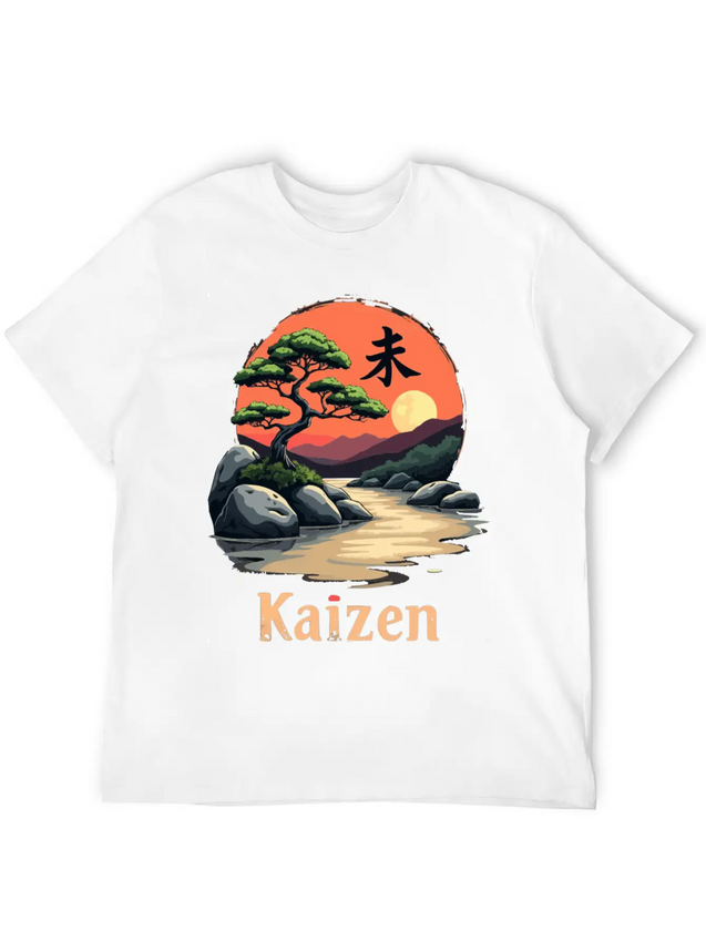 Kaizen Continuous Improvement Lightweight Cotton T-Shirt – Daily Comfort Graphic Shirt