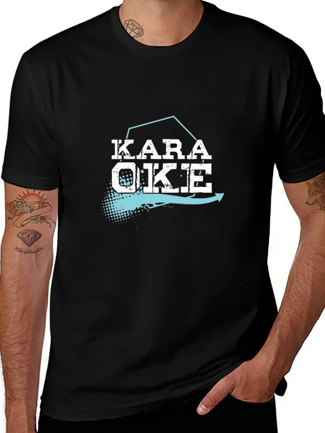 Karaoke Oke Singing Song Music Microphone Gift Lightweight Cotton T-Shirt – Daily Comfort Graphic Shirt