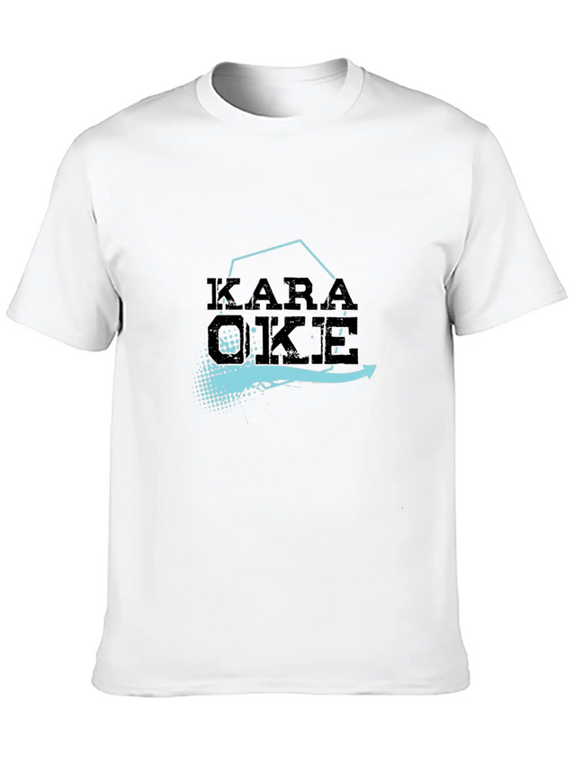 Karaoke Oke Singing Song Music Microphone Gift Lightweight Cotton T-Shirt – Daily Comfort Graphic Shirt