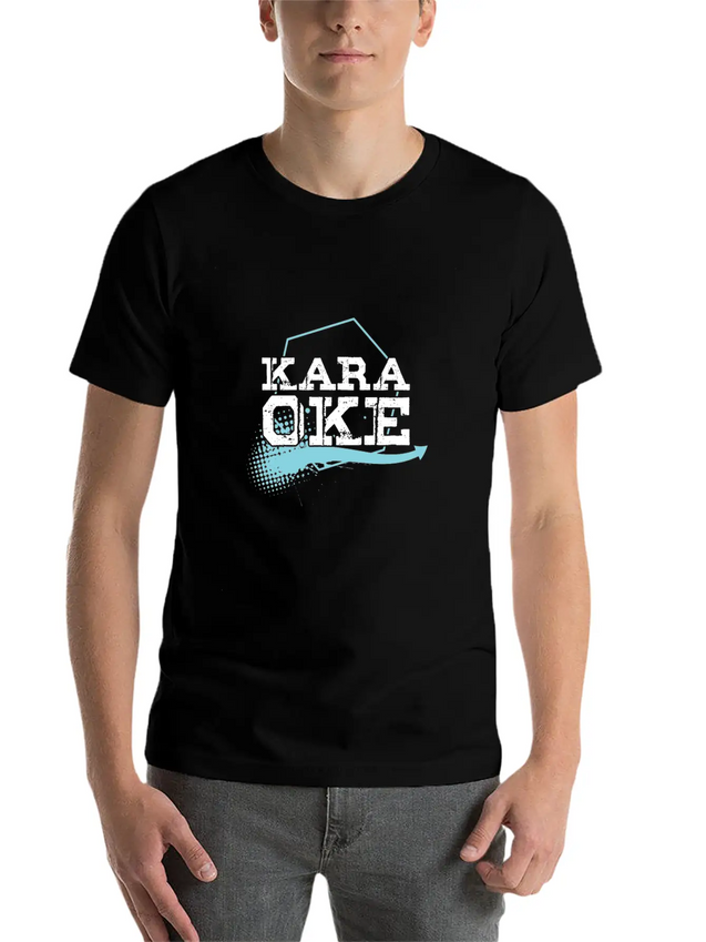Karaoke Oke Singing Song Music Microphone Gift Lightweight Cotton T-Shirt – Daily Comfort Graphic Shirt