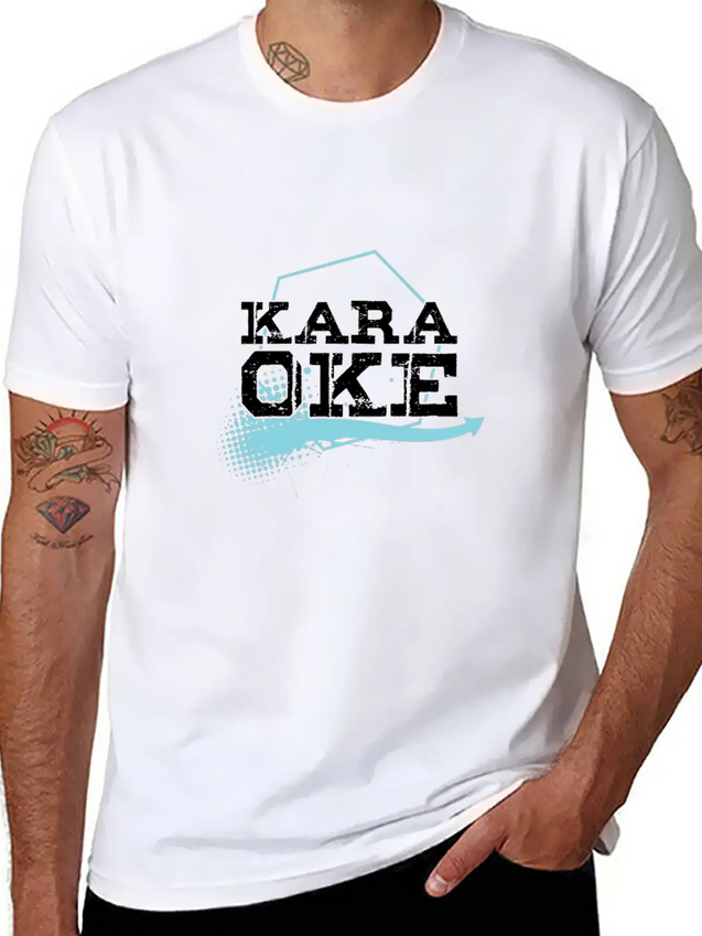 Karaoke Oke Singing Song Music Microphone Gift Lightweight Cotton T-Shirt – Daily Comfort Graphic Shirt