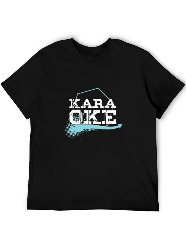 Karaoke Oke Singing Song Music Microphone Gift Lightweight Cotton T-Shirt – Daily Comfort Graphic Shirt