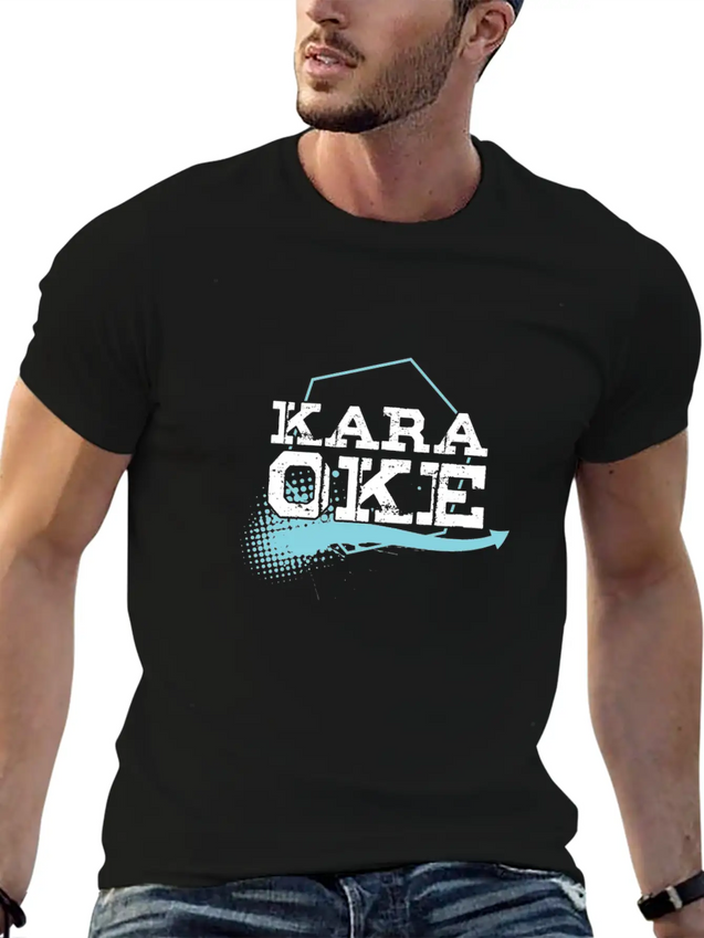 Karaoke Oke Singing Song Music Microphone Gift Lightweight Cotton T-Shirt – Daily Comfort Graphic Shirt