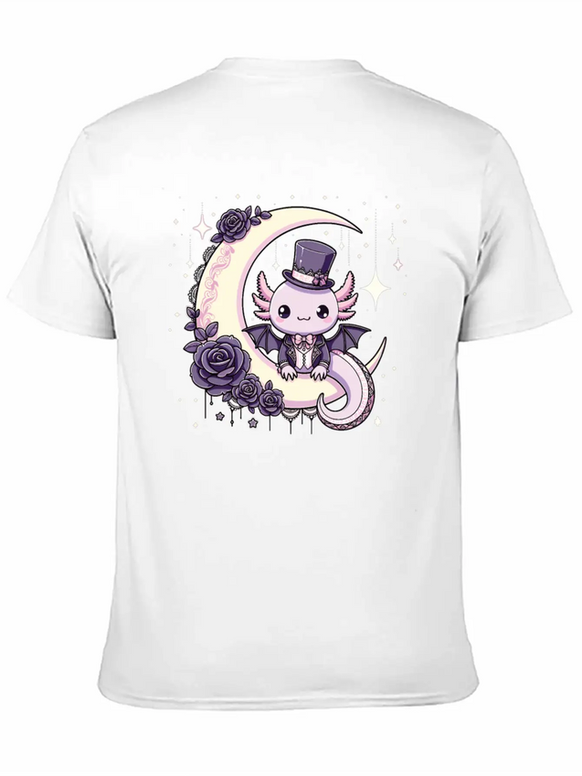 Kawaii Gothic Axolotl Pastel Gothic Goth Lightweight Cotton T-Shirt – Daily Comfort Graphic Shirt