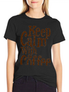 Keep Calm With Coffee Lightweight Cotton T-Shirt – Daily Comfort Graphic Shirt