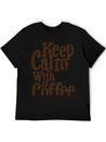 Keep Calm With Coffee Lightweight Cotton T-Shirt – Daily Comfort Graphic Shirt