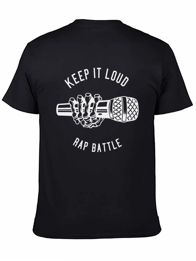 Keep It Loud Rap Battle, Rapper, Music, Microphone Lightweight Cotton T-Shirt – Daily Comfort Graphic Shirt