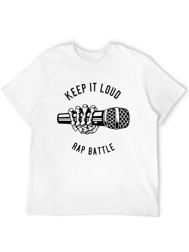 Keep It Loud Rap Battle, Rapper, Music, Microphone Lightweight Cotton T-Shirt – Daily Comfort Graphic Shirt