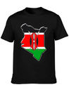Kenya Flag Map Lightweight Cotton T-Shirt – Daily Comfort Graphic Shirt