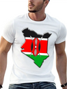 Kenya Flag Map Lightweight Cotton T-Shirt – Daily Comfort Graphic Shirt