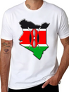 Kenya Flag Map Lightweight Cotton T-Shirt – Daily Comfort Graphic Shirt