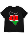 Kenya Flag Map Lightweight Cotton T-Shirt – Daily Comfort Graphic Shirt