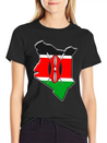 Kenya Flag Map Lightweight Cotton T-Shirt – Daily Comfort Graphic Shirt