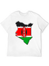 Kenya Flag Map Lightweight Cotton T-Shirt – Daily Comfort Graphic Shirt