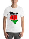 Kenya Flag Map Lightweight Cotton T-Shirt – Daily Comfort Graphic Shirt