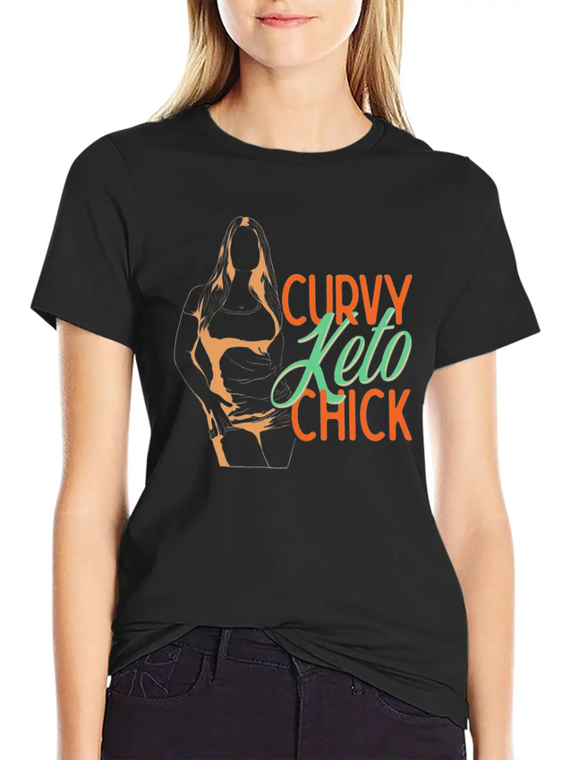 Keto Life Design For Curvy Keto Woman Lightweight Cotton T-Shirt – Daily Comfort Graphic Shirt