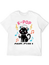 Kpop And Chill K Pop Music, Korean Pop Music Lightweight Cotton T-Shirt – Daily Comfort Graphic Shirt