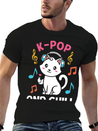 Kpop And Chill K Pop Music, Korean Pop Music Lightweight Cotton T-Shirt – Daily Comfort Graphic Shirt
