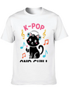 Kpop And Chill K Pop Music, Korean Pop Music Lightweight Cotton T-Shirt – Daily Comfort Graphic Shirt