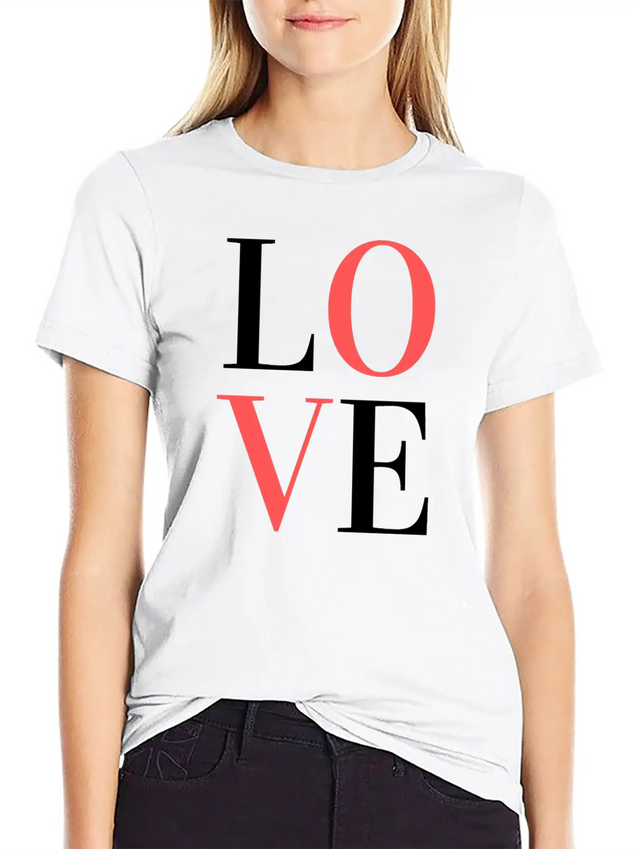 L O V E / L I E B E / A M O U R Lightweight Cotton T-Shirt – Daily Comfort Graphic Shirt