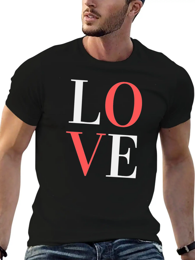 L O V E / L I E B E / A M O U R Lightweight Cotton T-Shirt – Daily Comfort Graphic Shirt