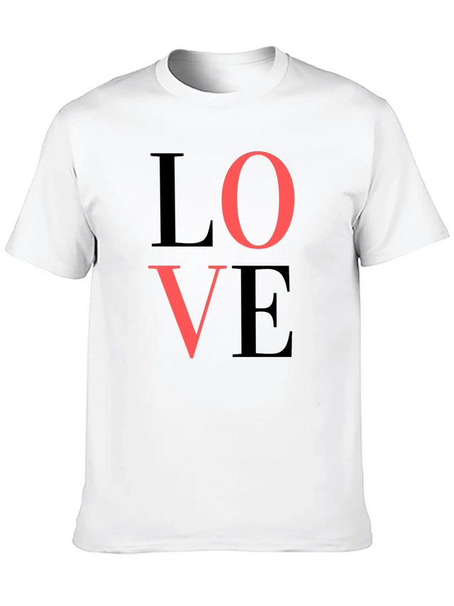 L O V E / L I E B E / A M O U R Lightweight Cotton T-Shirt – Daily Comfort Graphic Shirt