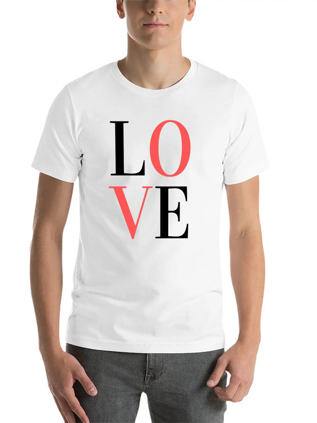 L O V E / L I E B E / A M O U R Lightweight Cotton T-Shirt – Daily Comfort Graphic Shirt