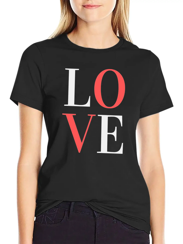 L O V E / L I E B E / A M O U R Lightweight Cotton T-Shirt – Daily Comfort Graphic Shirt