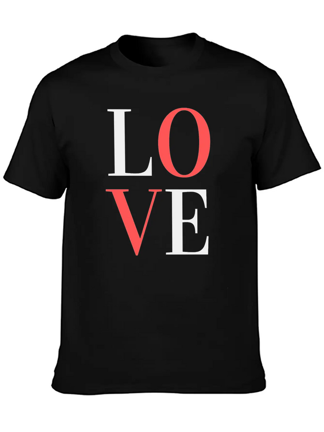 L O V E / L I E B E / A M O U R Lightweight Cotton T-Shirt – Daily Comfort Graphic Shirt