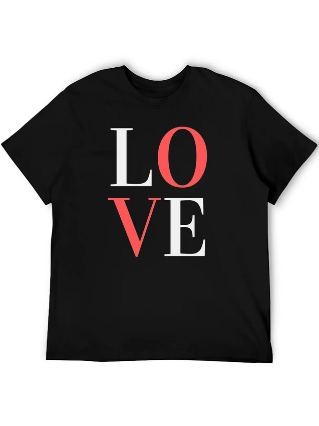 L O V E / L I E B E / A M O U R Lightweight Cotton T-Shirt – Daily Comfort Graphic Shirt