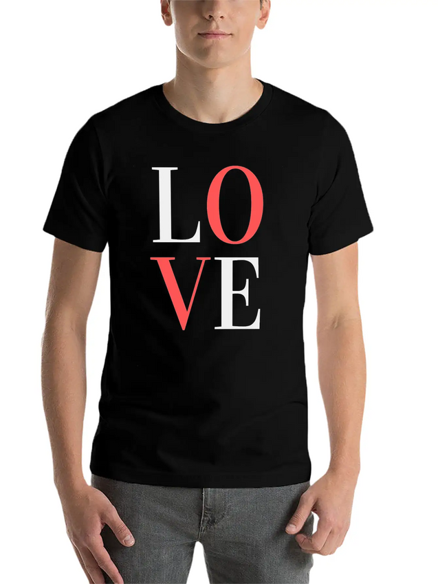 L O V E / L I E B E / A M O U R Lightweight Cotton T-Shirt – Daily Comfort Graphic Shirt