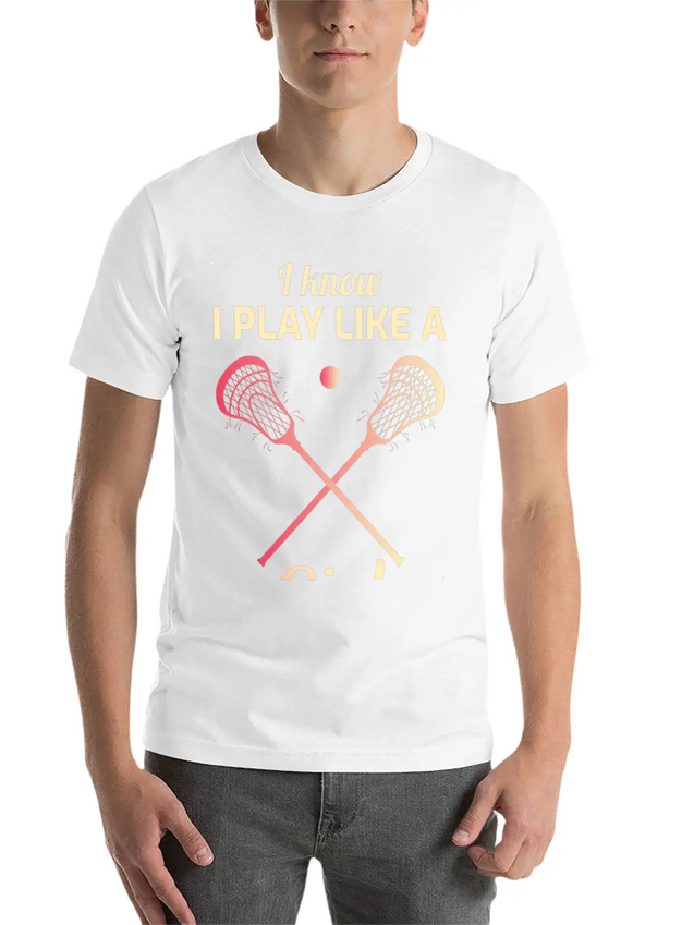 Lacrosse Player Coach Team Goalie Funny Humour Lightweight Cotton T-Shirt – Daily Comfort Graphic Shirt