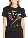 Lacrosse Player Coach Team Goalie Funny Humour Lightweight Cotton T-Shirt – Daily Comfort Graphic Shirt