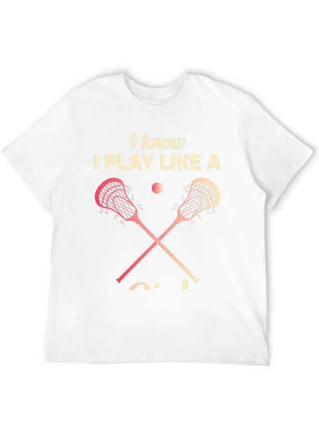 Lacrosse Player Coach Team Goalie Funny Humour Lightweight Cotton T-Shirt – Daily Comfort Graphic Shirt