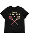 Lacrosse Player Coach Team Goalie Funny Humour Lightweight Cotton T-Shirt – Daily Comfort Graphic Shirt
