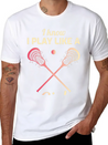 Lacrosse Player Coach Team Goalie Funny Humour Lightweight Cotton T-Shirt – Daily Comfort Graphic Shirt