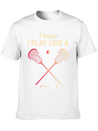 Lacrosse Player Coach Team Goalie Funny Humour Lightweight Cotton T-Shirt – Daily Comfort Graphic Shirt