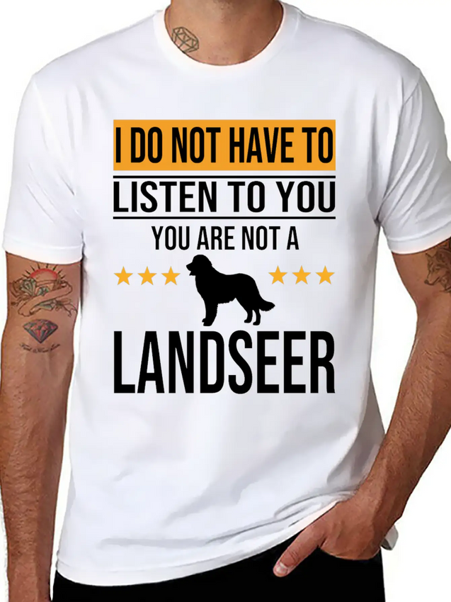 Landseer Dog Dog Lover For Mom And Dad Lightweight Cotton T-Shirt – Daily Comfort Graphic Shirt
