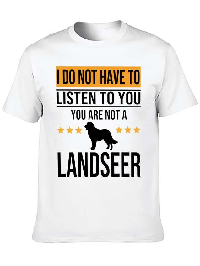 Landseer Dog Dog Lover For Mom And Dad Lightweight Cotton T-Shirt – Daily Comfort Graphic Shirt