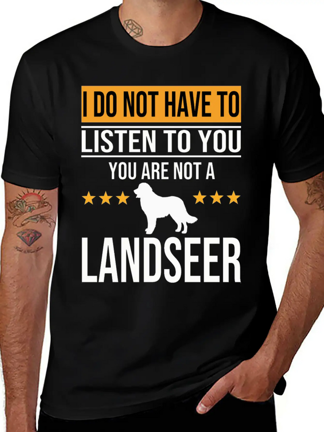 Landseer Dog Dog Lover For Mom And Dad Lightweight Cotton T-Shirt – Daily Comfort Graphic Shirt