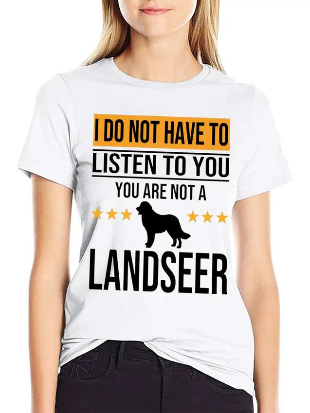 Landseer Dog Dog Lover For Mom And Dad Lightweight Cotton T-Shirt – Daily Comfort Graphic Shirt