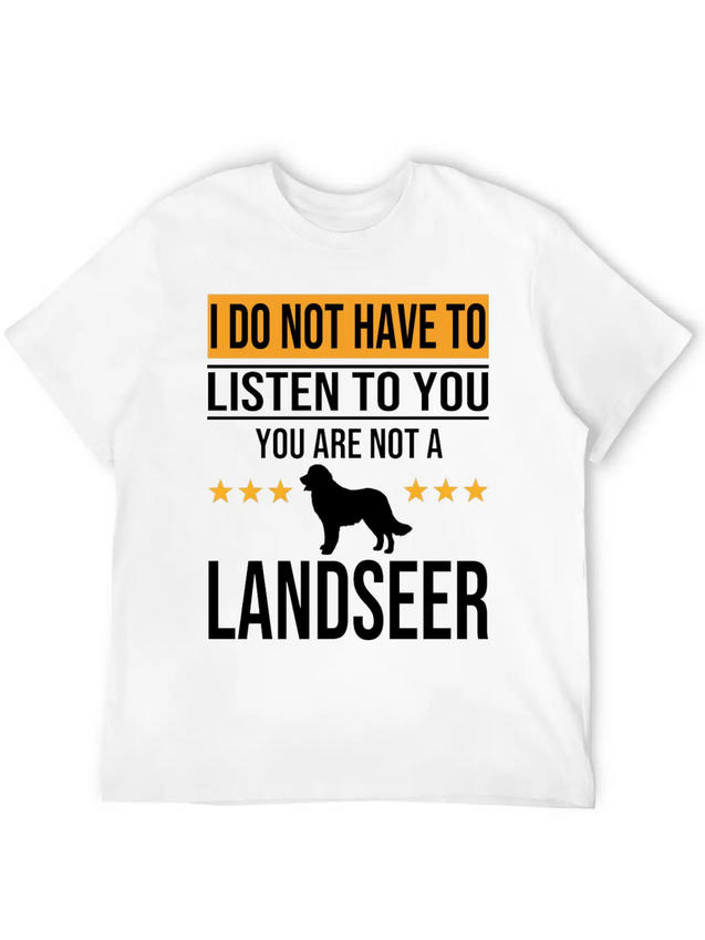 Landseer Dog Dog Lover For Mom And Dad Lightweight Cotton T-Shirt – Daily Comfort Graphic Shirt