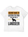Landseer Dog Dog Lover For Mom And Dad Lightweight Cotton T-Shirt – Daily Comfort Graphic Shirt