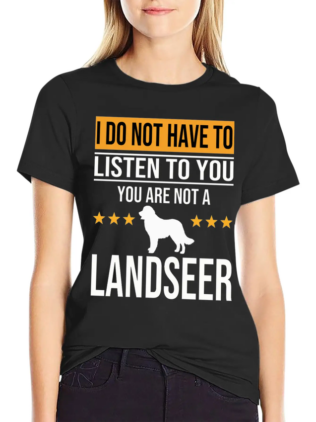 Landseer Dog Dog Lover For Mom And Dad Lightweight Cotton T-Shirt – Daily Comfort Graphic Shirt
