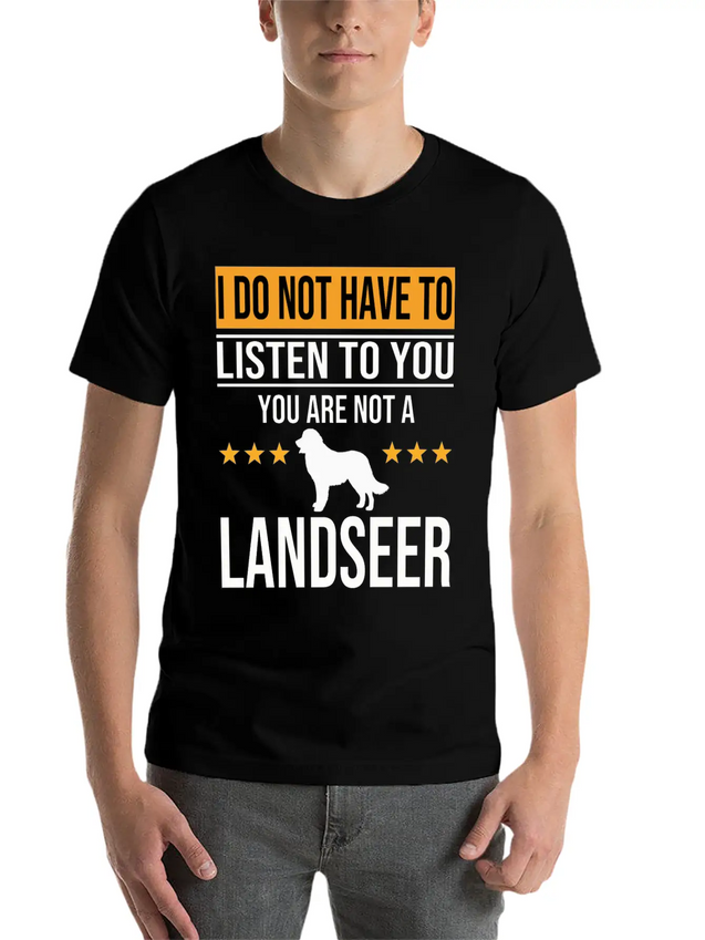 Landseer Dog Dog Lover For Mom And Dad Lightweight Cotton T-Shirt – Daily Comfort Graphic Shirt