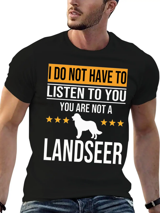 Landseer Dog Dog Lover For Mom And Dad Lightweight Cotton T-Shirt – Daily Comfort Graphic Shirt
